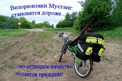 Велорюкзаки "Мустанг" становятся дороже